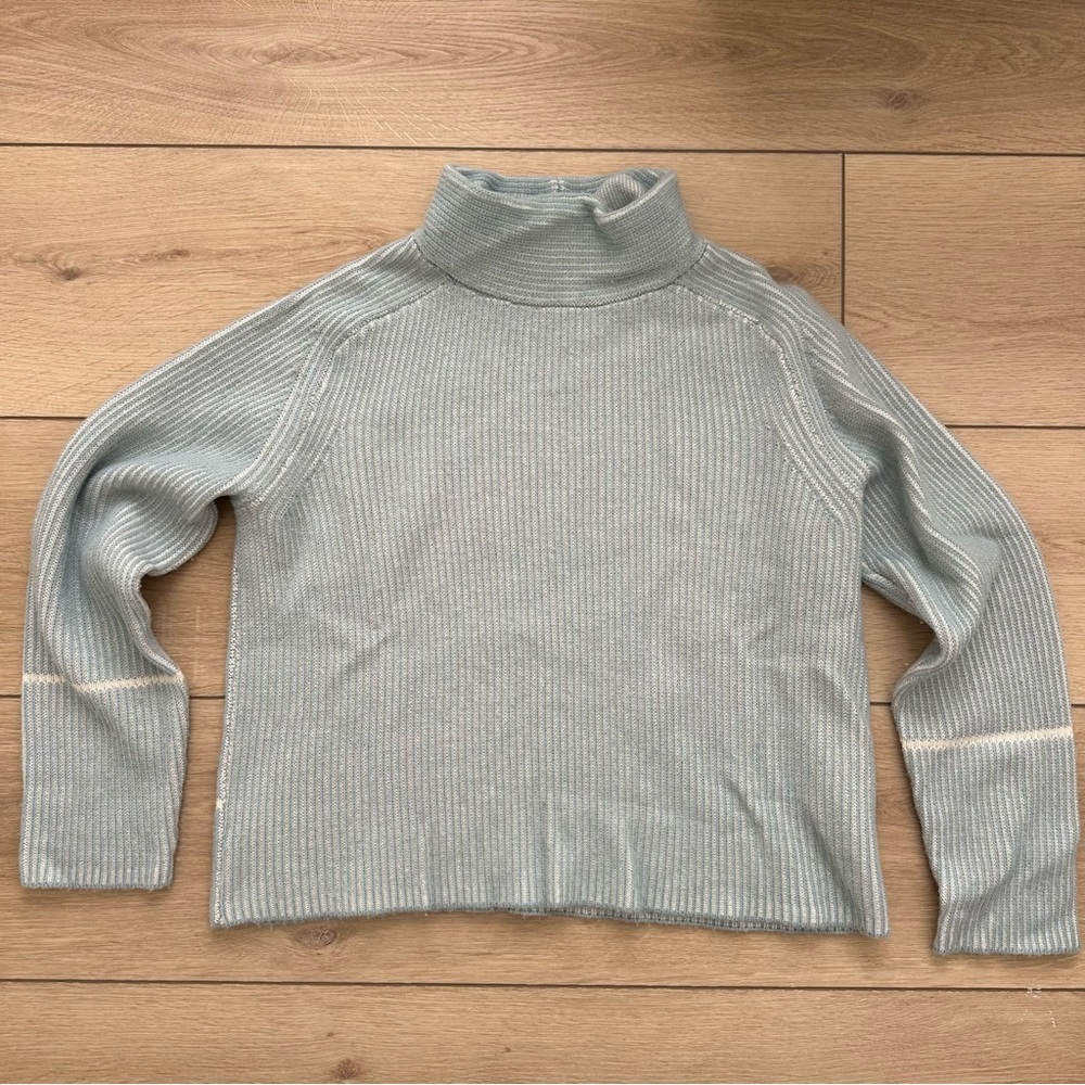 Marc Cain Cashmere Sweater Small Light Blue Striped